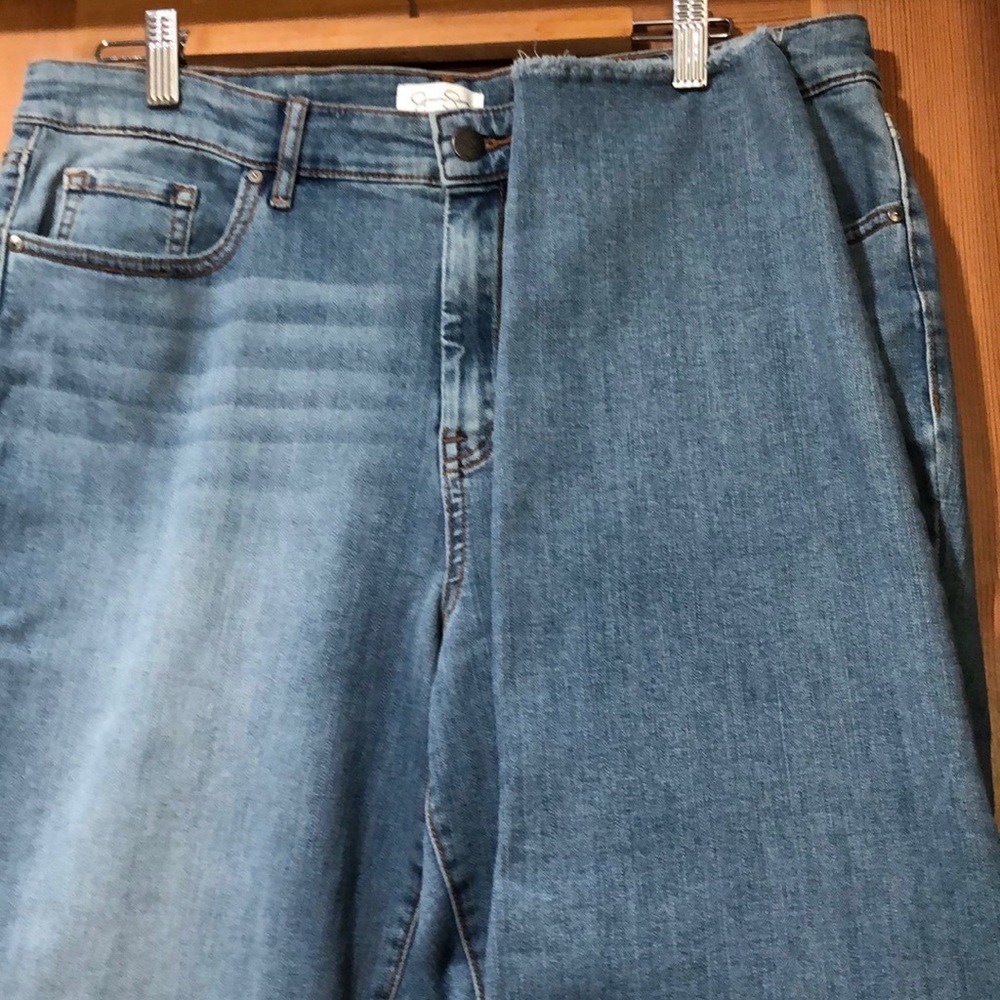 JS Frayed High Rise Skinny Ankle Jeans